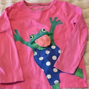 Pink Frog Graphic Kids Shirt